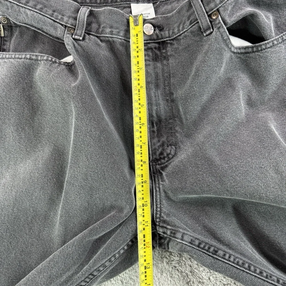 L.L.Bean Y2K Classic Fit Jeans Mens 38x29(fits 37x27) Gray Denim Straight Leg